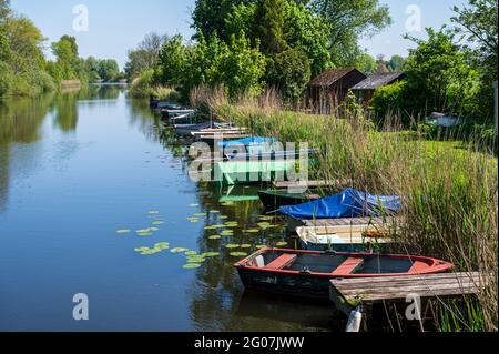 Landschaft am alten Eiderkanal BEI der Schleuse Kluvensiek BEI Bovenau Banque D'Images
