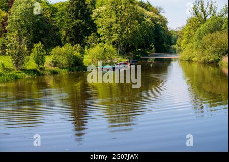 Landschaft am alten Eiderkanal BEI der Schleuse Kluvensiek BEI Bovenau Banque D'Images