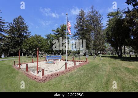 Cimetière historique de Yaphank long Island New York Banque D'Images