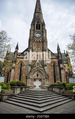 Callander, Écosse - 29 mai 2021 : le front de l'église catholique de Saint-Kessog à Callander Banque D'Images