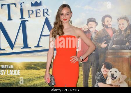 Rome, Italie. 1er juin 2021. Laura Bilgeri vue lors de la première du film Tutti per Uma au cinéma Adriano sur la Piazza Cavour. Crédit : SOPA Images Limited/Alamy Live News Banque D'Images