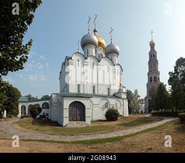 Cathédrale dédiée à l'icône de la mère Dieu de Smolensk dans le couvent de Novodevichy, Moscou, Russie, site classé au patrimoine mondial de l'UNESCO depuis 2004 Banque D'Images