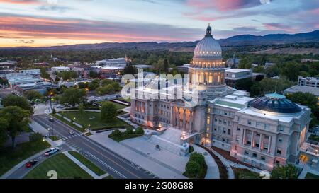 Prise de vue inclinée depuis le dessus du bâtiment de boise Banque D'Images