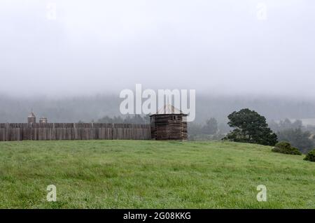 Fort Ross, fort russe historique sur la côte californienne, États-Unis Banque D'Images