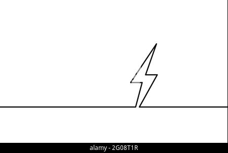 Alimentation électrique rechargeable à stockage d'énergie électrique de ligne art continu. Charge de la batterie du smartphone symbole de l'industrie concept technologique. Main Illustration de Vecteur