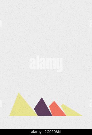 Illustration de l'affiche Geometric Mountains silhouette Generative Art Illustration de Vecteur