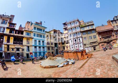 Stupa bouddhiste, Thamel zone touristique, Katmandou, Népal, Asie Banque D'Images