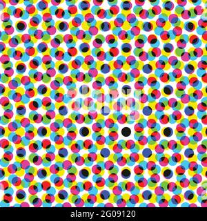 Un gros plan af une image couleur demi-teinte en vecteur. Ressemble à des confettis. Illustration de Vecteur