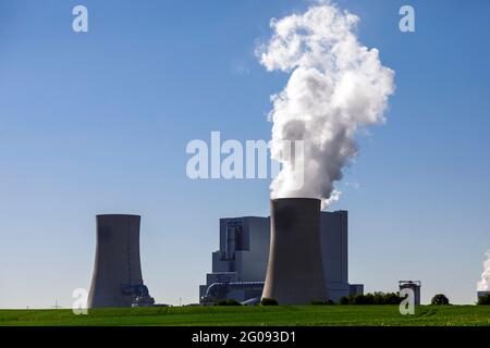 Centrale électrique de Neurath lignite dans le district de Rhenish Banque D'Images