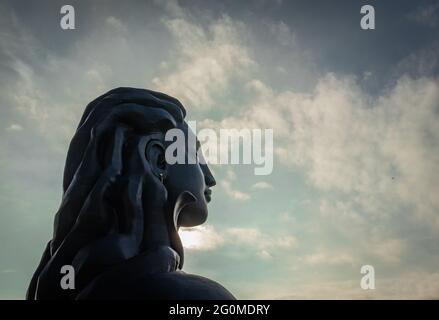 adiyogi shiva statue de perspectives différentes unique image est prise à dhyanlinga coimbatore inde le 02 2020 janvier. il s'agit de la statue shiva fait de s. Banque D'Images