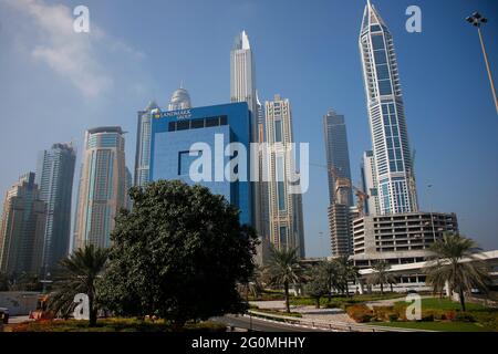 Impressionen : Blick auf die von Skyline 'MARINA', ville Hochhaeuser, Dubaï (nur für redaktionelle Verwendung. Keine Werbung. Referenzdatenbank : http :/ Banque D'Images