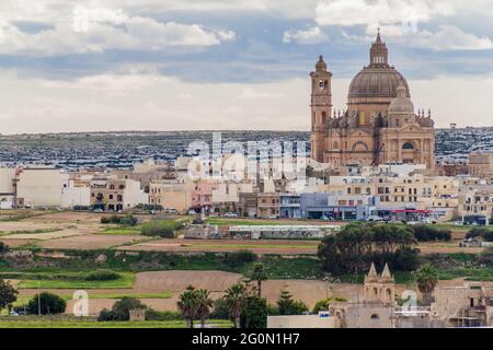 Église Saint-Jean-Baptiste (Rotonde de Xewkij) sur l'île de Gozo, Malte Banque D'Images