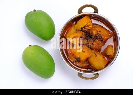 Curry de mangue brute verte de style indien ou rajasthani Banque D'Images