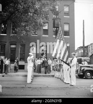 Funérailles de Marchand Seaman, Baltimore, Maryland, Etats-Unis, Jack Delano, U.S. Office of War information, juin 1943 Banque D'Images