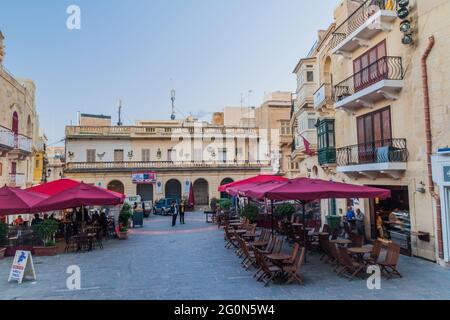 VICTORIA, MALTE - 8 NOVEMBRE 2017 : place Saint-Georges à Victoria, île Gozo, Malte Banque D'Images