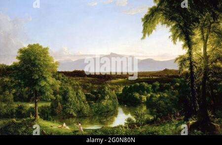 Vue sur le Catskill - début de l'automne par Thomas Cole (1801-1848), huile sur toile, 1836/7 Banque D'Images