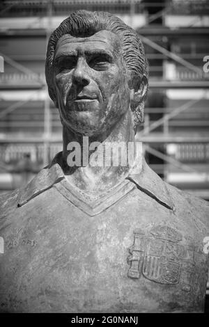 Monument du joueur de football espagnol Juanito à Fuengirola, Malaga, Espagne. Banque D'Images