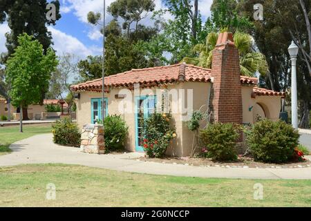 House of Pacific relations International Scottish Cultural Cottage situé à Balboa Park à San Diego, CA Banque D'Images