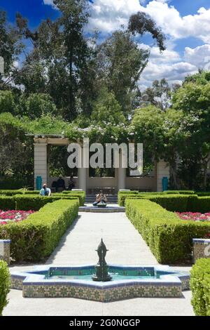 Alcazar Garden - une oasis de style espagnol à Balboa Park, San Diego, CA Banque D'Images