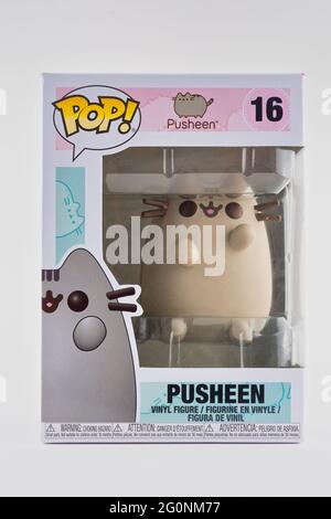 CHESTER, ROYAUME-UNI - 9 MAI 2021:Figurine Pusheen Funko Pop Banque D'Images