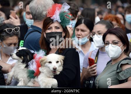 Rome, Italie. 02 juin 2021. Rome 02/06/2021 Célébrations de la Fête de la République à l'Altare della Patria crédit: Agence de photo indépendante/Alamy Live News Banque D'Images