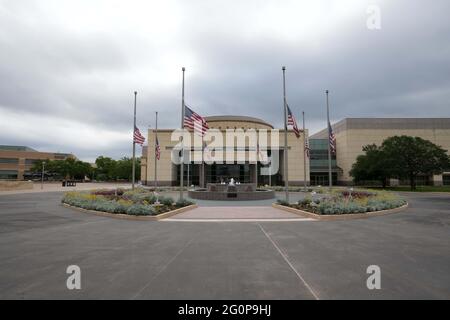 The George Bush Presidential Library and Museum, dimanche 30 mai 2021, à College Station, Texte Banque D'Images