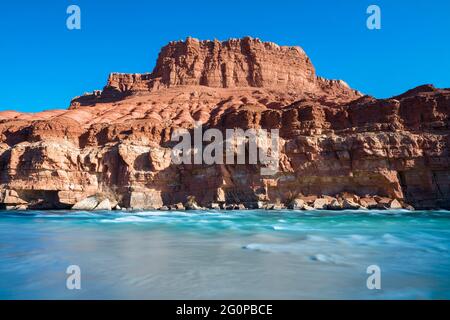 Fleuve Colorado à Lees Ferry, Marble Canyon, Arizona, États-Unis Banque D'Images