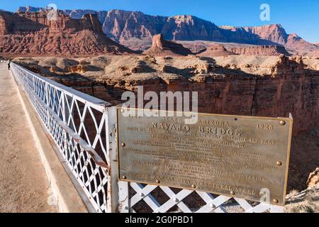 Vieux pont Navajo, Marble Canyon, Arizona, États-Unis Banque D'Images