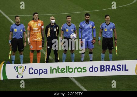 Sao Paulo, Sao Paulo, Brésil. 2 juin 2021. (SPO) coupe de football du Brésil : Cornthians et Atletico Goianiense. 2 juin 2021, Sao Paulo, Brésil: Match de football entre Corinrthians et Atletico Goianiense, valable pour la troisième phase de la coupe de football du Brésil, tenue à la Neo Quimica Arena, à Sao Paulo, le mercredi soir (2). Crédit: Leco Viana/TheNews2 crédit: Leco Viana/TheNEWS2/ZUMA Wire/Alamy Live News Banque D'Images