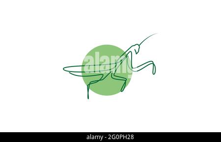 lignes vertes coloré logo mantis symbole vecteur icône illustration graphique conception Illustration de Vecteur