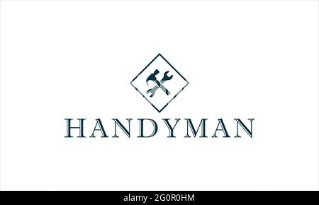 Étiquettes de handyman badges menuiserie connexe vintage icône logo illustration vectorielle. Illustration de Vecteur