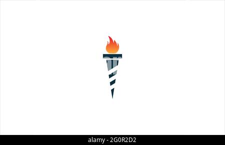 Illustration du modèle de logo de flamme de flamme de flamme de feu vectoriel Illustration de Vecteur