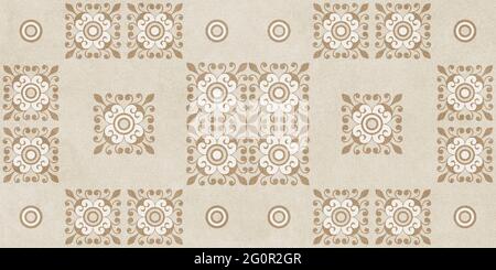 surface beige avec motif de formes géométriques pour carreaux muraux et papier peint Banque D'Images