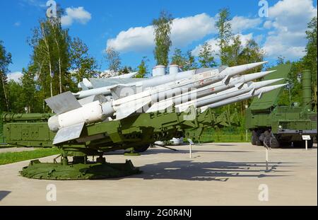 Parc Patriot, région de Moscou, Russie, 22 mai 2021. Système de missiles antiaériens S-125 Banque D'Images