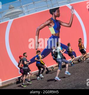 FRANCE. PARIS (8ÈME ARRONDISSEMENT). JOURNÉE OLYMPIQUE, PLACE DE LA CONCORDE, 23 JUIN 2019 Banque D'Images