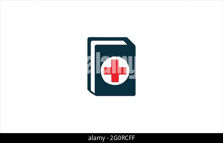 Medical Book Icon logo illustration modèle vectoriel Illustration de Vecteur