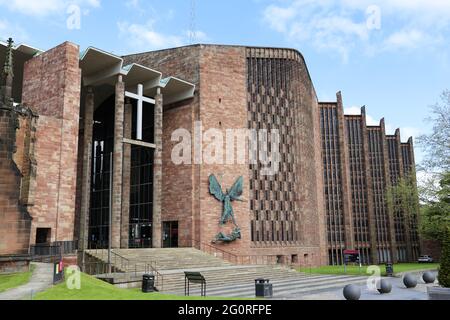 Nouvelle cathédrale de Saint Michael (cathédrale de Coventry), Priory Street, Coventry, West Midlands, Angleterre, Grande-Bretagne, Royaume-Uni, Europe Banque D'Images