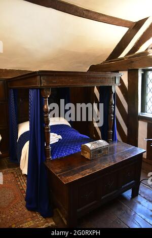 Chambre, Shibden Hall, Halifax, West Yorkshire Banque D'Images