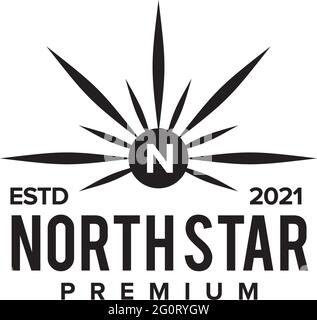 Modèle vectoriel avec logo North Star Illustration de Vecteur