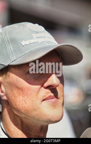 Sept fois champion du monde de Formule un (F1) - Michael Schumacher, portrait Banque D'Images