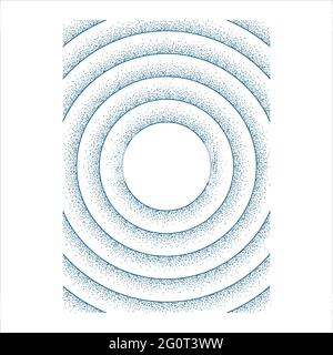 Brillance du soleil. Fond de dessin abstrait de bandes de soleil. Motif d'ondulation en pointillés dessiné à la main. Partie de l'ensemble. Illustration de Vecteur