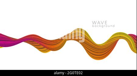 Arrière-plan abstrait vectoriel avec onde abstraite en couleur Illustration de Vecteur