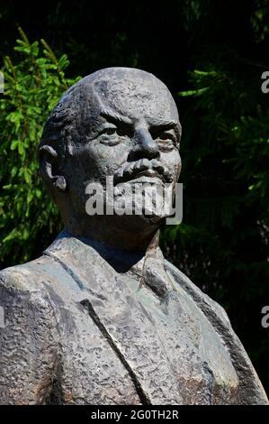 Lituanie (pays baltes), région d'Alytus, ville de Druskininkai, Parc Gruto, le monde de Staline, Statue de Lénine Banque D'Images