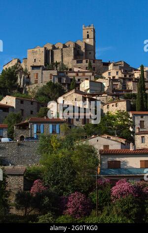 France. Pyrénées Orientales (66) région de Conflent. Village EUS Banque D'Images