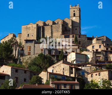 France. Pyrénées Orientales (66) région de Conflent. Village EUS Banque D'Images