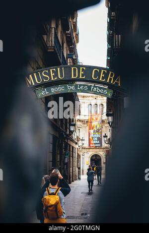 BARCELONE, ESPAGNE - 25 mai 2021 : une autre façon de voir le musée de cire Banque D'Images