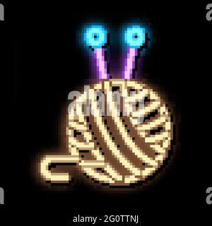 Illustration de l'icône de la boule de filetage au néon Illustration de Vecteur