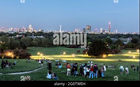 La ville de nuit de Primrose Hill Londres Royaume-Uni Banque D'Images