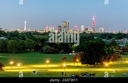 La ville de nuit de Primrose Hill Londres Royaume-Uni Banque D'Images