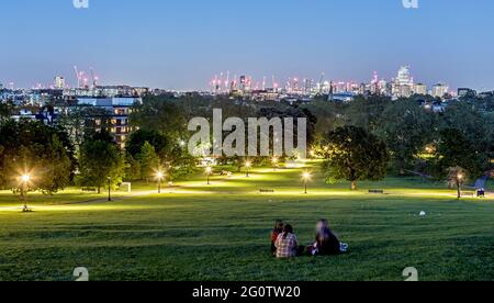 La ville de nuit de Primrose Hill Londres Royaume-Uni Banque D'Images